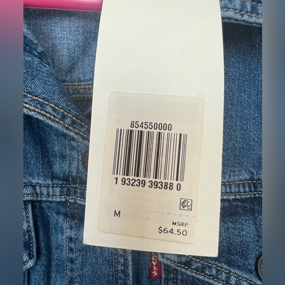 Levi’s Sleeveless Denim Shirt Dress NWT size medium - Picture 4 of 7